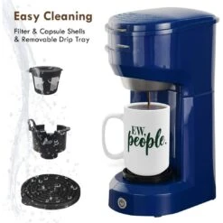 Single Serve Coffee Maker 6-14OZ With Filter Coffee Brewer -Koffieproducten Single Serve Coffee Maker 6 14OZ With Filter Coffee Brewer 10