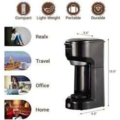 Single Serve Coffee Maker 6-14OZ With Filter Coffee Brewer -Koffieproducten Single Serve Coffee Maker 6 14OZ With Filter Coffee Brewer 2