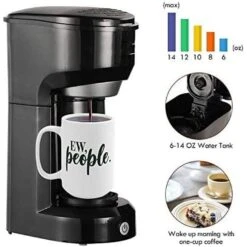 Single Serve Coffee Maker 6-14OZ With Filter Coffee Brewer -Koffieproducten Single Serve Coffee Maker 6 14OZ With Filter Coffee Brewer 3