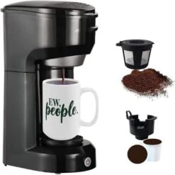 Single Serve Coffee Maker 6-14OZ With Filter Coffee Brewer -Koffieproducten Single Serve Coffee Maker 6 14OZ With Filter Coffee Brewer 5