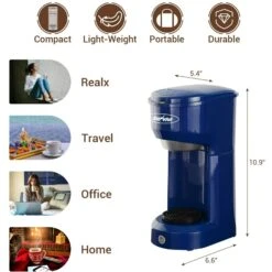 Single Serve Coffee Maker 6-14OZ With Filter Coffee Brewer -Koffieproducten Single Serve Coffee Maker 6 14OZ With Filter Coffee Brewer 7