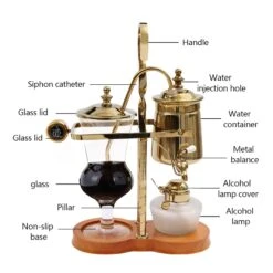 Siphon Coffee Maker Vintage Belgian/Belgium Family Balance Syphon Coffee Brewer, Elegant Double Ridged Fulcrum With Tee Handle -Koffieproducten Siphon Coffee Maker Vintage Belgian Belgium Family Balance Syphon Coffee Brewer2C Elegant Double Ridged Fulcrum with Tee Handle 6