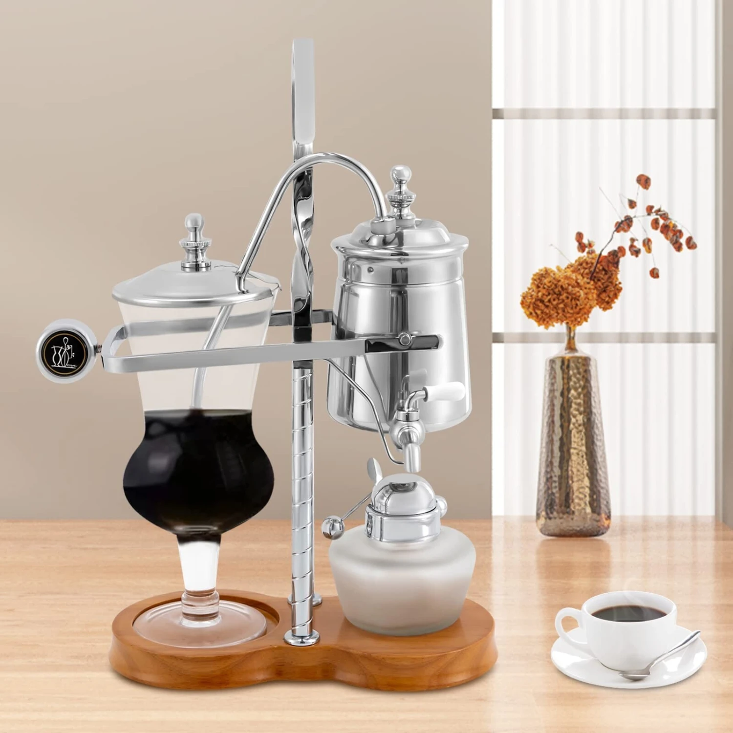 Siphon Syphon Coffee Maker, 5-Cup Coffee Syphon Tabletop Siphon (Syphon) Coffee Maker Borosilicate Tabletop Vacuum Coffee Maker 5 Siphon Syphon Coffee Maker, 5-Cup Coffee Syphon Tabletop Siphon (Syphon) Coffee Maker Borosilicate Tabletop Vacuum Coffee Maker - Afbeelding 3