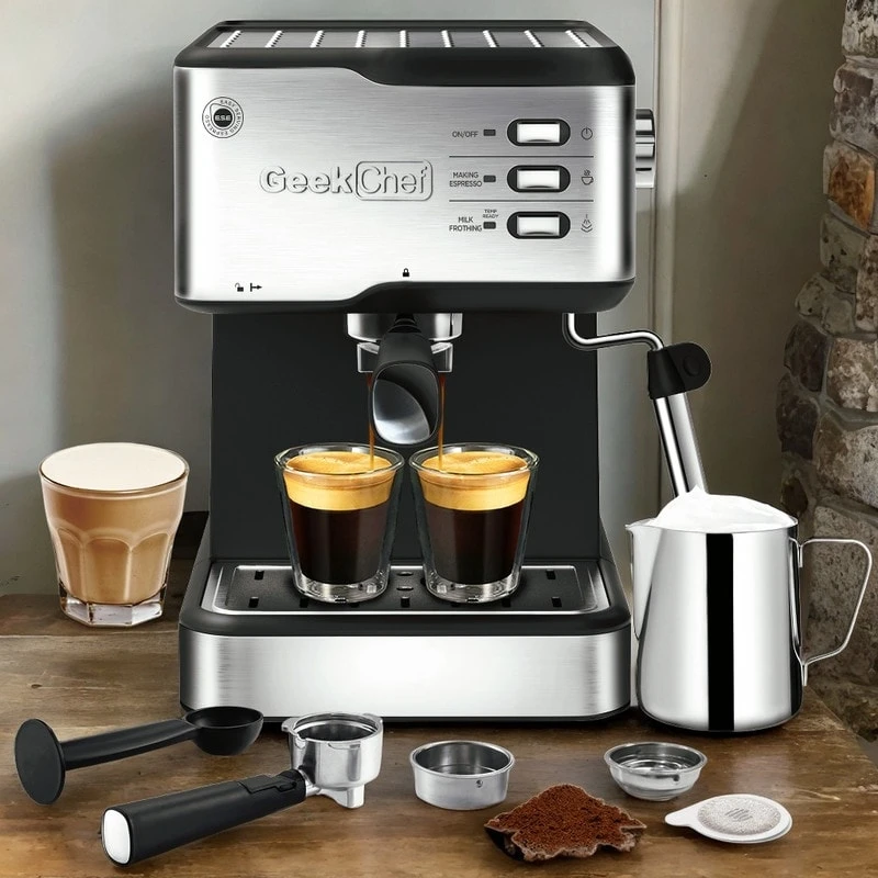 SUS304 Espresso Machine With Professional Milk Frothing Wand, 950W, 1.5L Water Tank 4 SUS304 Espresso Machine With Professional Milk Frothing Wand, 950W, 1.5L Water Tank - Afbeelding 2