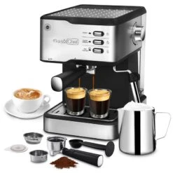 SUS304 Espresso Machine With Professional Milk Frothing Wand, 950W, 1.5L Water Tank 16 SUS304 Espresso Machine With Professional Milk Frothing Wand, 950W, 1.5L Water Tank -Koffieproducten Sus304 Espresso Machine with Professional Milk Frothing Wand2C 950W2C 1.5L Water Tank 3