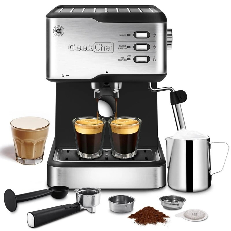 SUS304 Espresso Machine With Professional Milk Frothing Wand, 950W, 1.5L Water Tank 7 SUS304 Espresso Machine With Professional Milk Frothing Wand, 950W, 1.5L Water Tank - Afbeelding 5