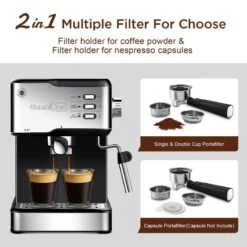 SUS304 Espresso Machine With Professional Milk Frothing Wand, 950W, 1.5L Water Tank 20 SUS304 Espresso Machine With Professional Milk Frothing Wand, 950W, 1.5L Water Tank -Koffieproducten Sus304 Espresso Machine with Professional Milk Frothing Wand2C 950W2C 1.5L Water Tank 7