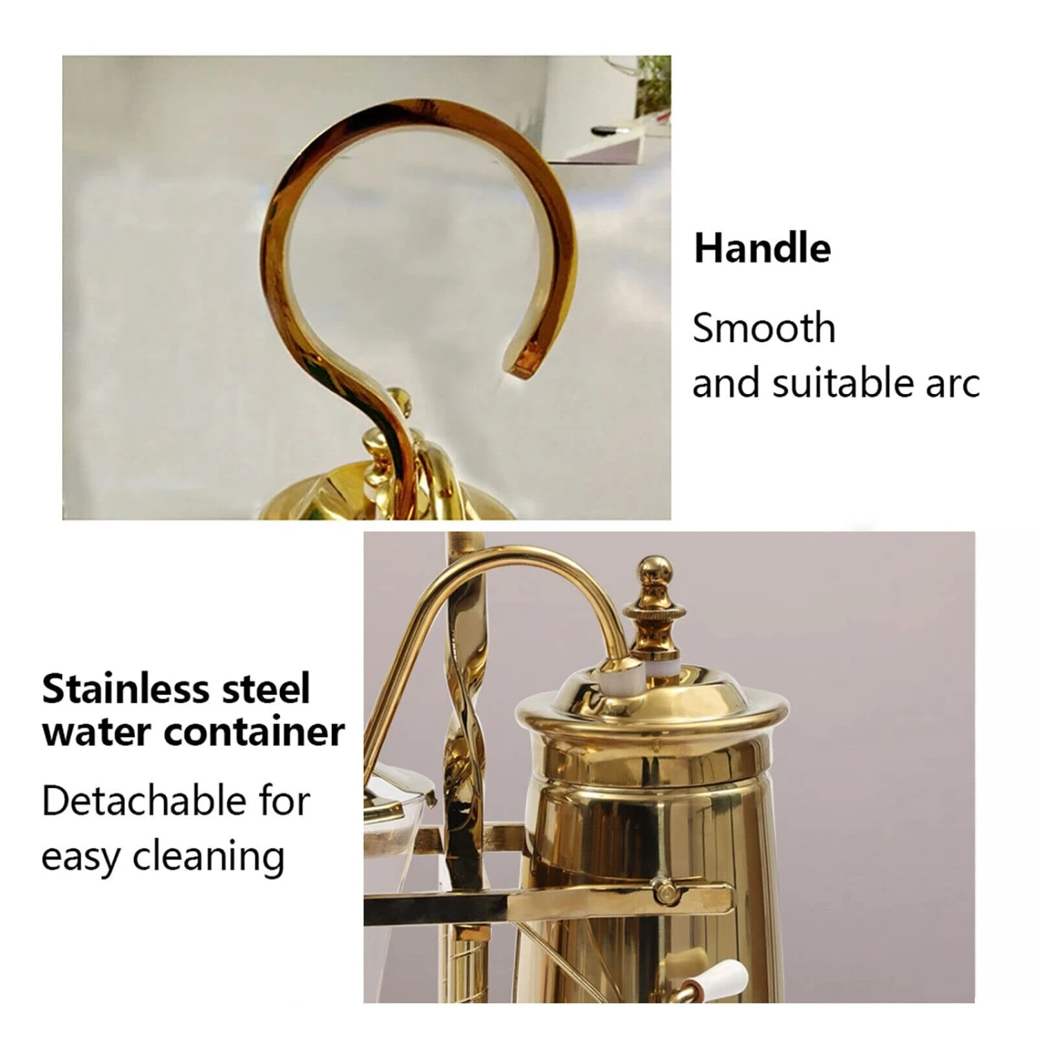 Syphon Coffee Maker, Siphon Brewer Siphon Brewer Golden 15OZ Capacity 3 Syphon Coffee Maker, Siphon Brewer Siphon Brewer Golden 15OZ Capacity