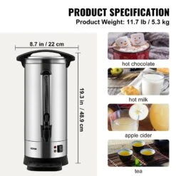 VEVOR Commercial Coffee Urn 65-110 Cup Stainless Steel Coffee Dispenser Fast Brew -Koffieproducten VEVOR Commercial Coffee Urn 65 110 Cup Stainless Steel Coffee Dispenser Fast Brew 9